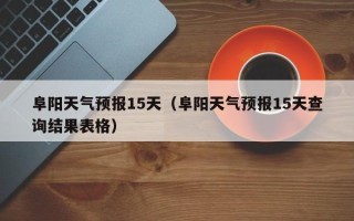 阜阳天气预报15天（阜阳天气预报15天查询结果表格）